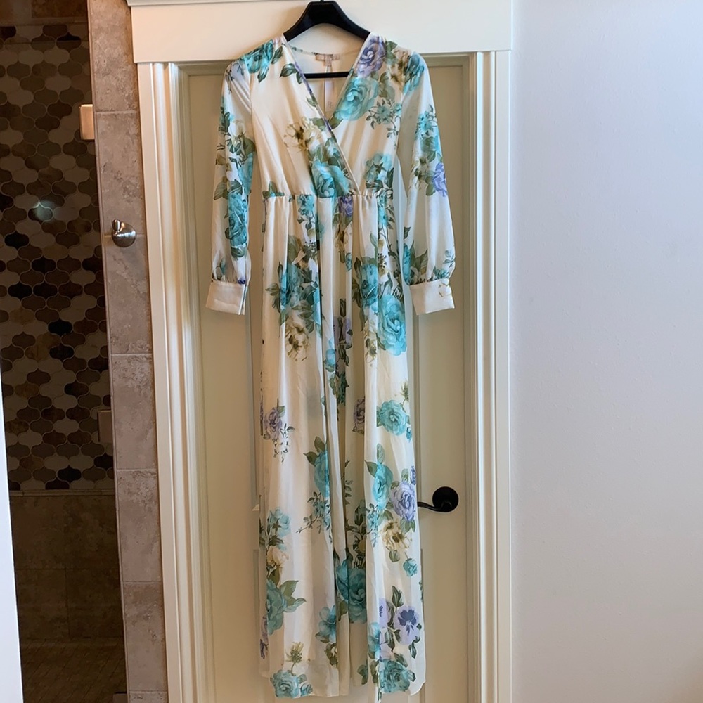 COPY - Baltic Born Long-sleeve Floral Maxi Dress